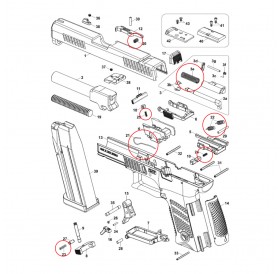 Комплект пружин Eemann Tech для CZ P-10